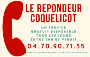 Visuel du répondeur de Radio Coquelicot